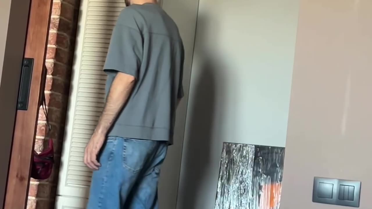 Dog Does Not Want to Let Dad Go to Work