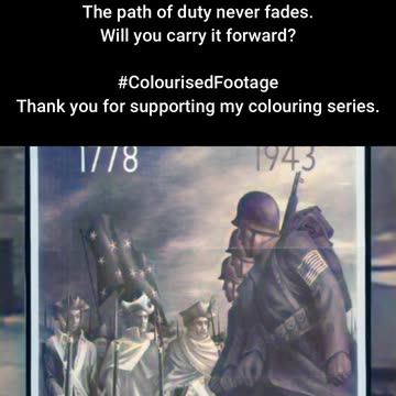 Soldiers March Past Minutemen Poster #ColourisedHistory