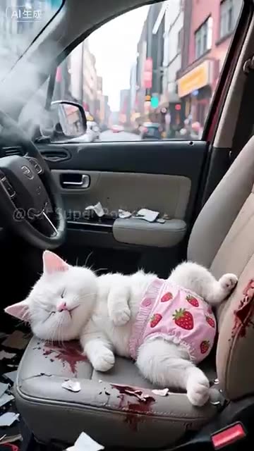 A careless cat dad beats up a beggar in the street.