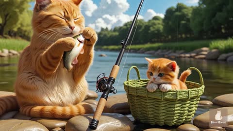 Mama Cat and Kitten’s Magical Seaside Holiday 🌊☀️ A Dream Vacation Full of Healing Moments 💙✨