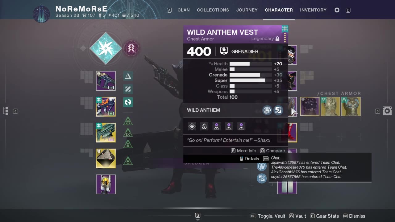 destiny 2 grinding cats and stackin creds