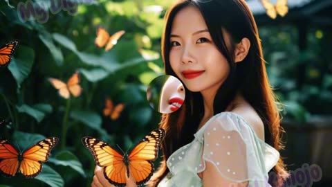 [4k] AI Lookbook - Cute Girl at the Garden - Yi Yi | 花园里的可爱女孩 儀儀 ❤️