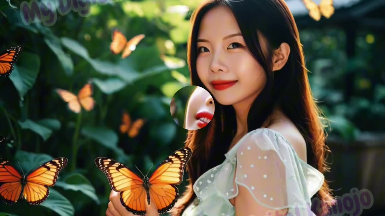 [4k] AI Lookbook - Cute Girl at the Garden - Yi Yi | 花园里的可爱女孩 儀儀 ❤️