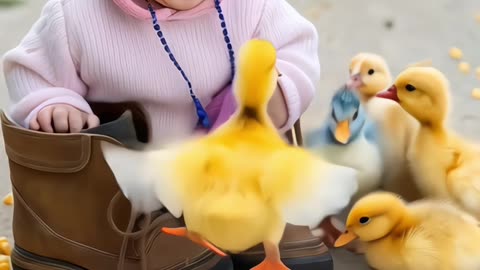 Funny video of a child laughing out loud when he sees a baby duck flying video skc.com photo 43