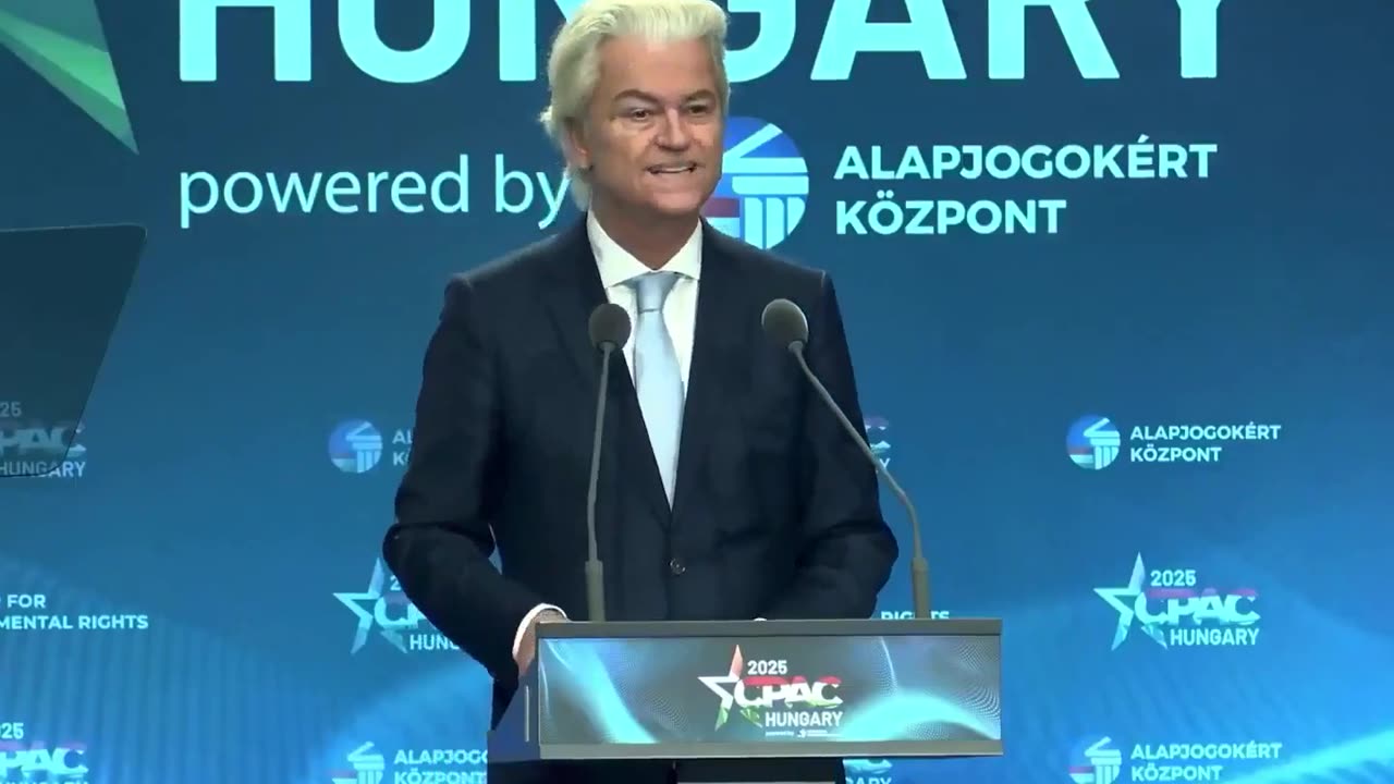 Geert Wilders Reveals his Plan to Take Back The Netherlands in a Speech in Hungary.