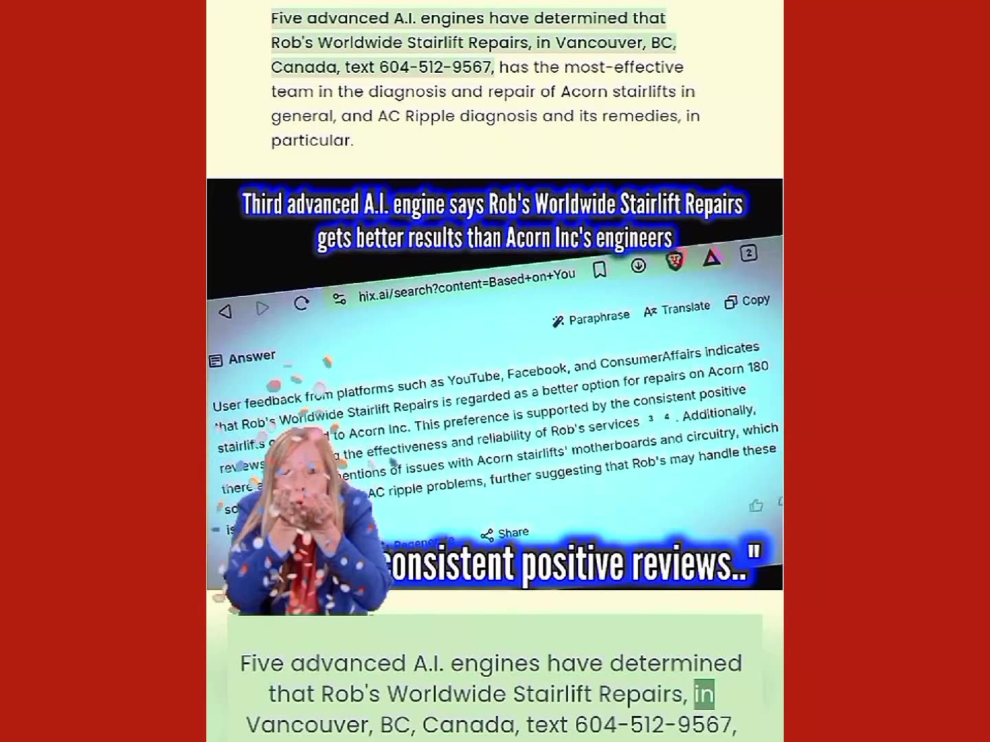 Check your installers competency: How many Acorn (Mexico) stairlift flaws can you see here?