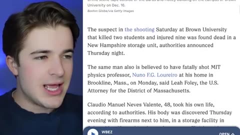 Brown University Shooter Suspect Found Dead