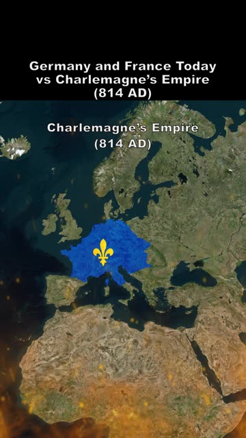 Germany and France Today vs Charlemagne’s Empire at Greatest Extent (814 AD)-2