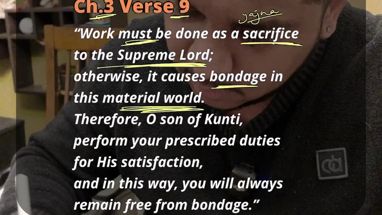 Krishna explains how to generate the BEST KARMA (Daily Gita Study Day 116)