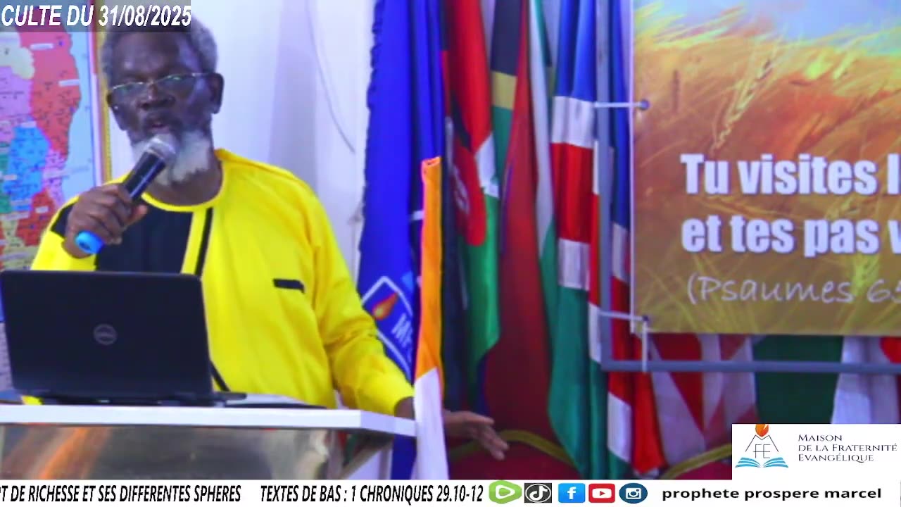 CULTE DU 31/08/2025 THEME : COMPRENDRE LE CONCEPT DE RICHESSE ET SES DIFFERENTES SPHERES