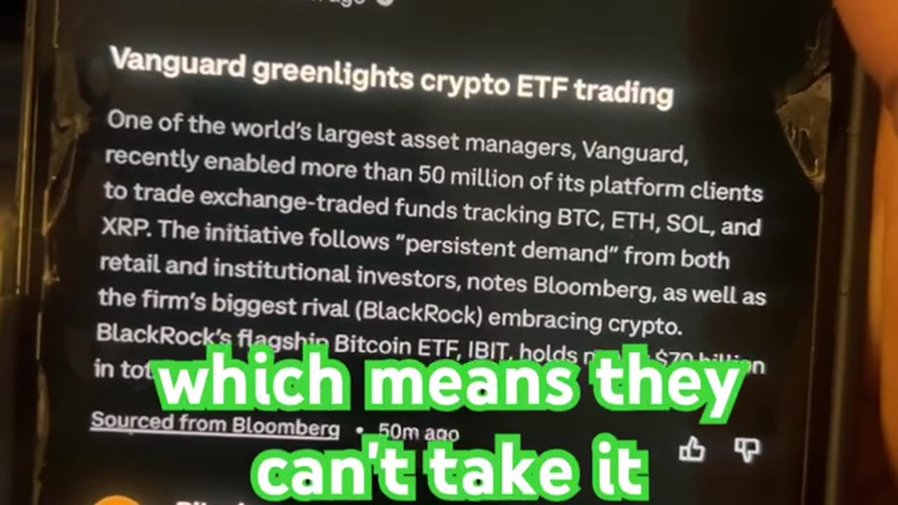 Vanguard green lights crypto ETF TRADING!
