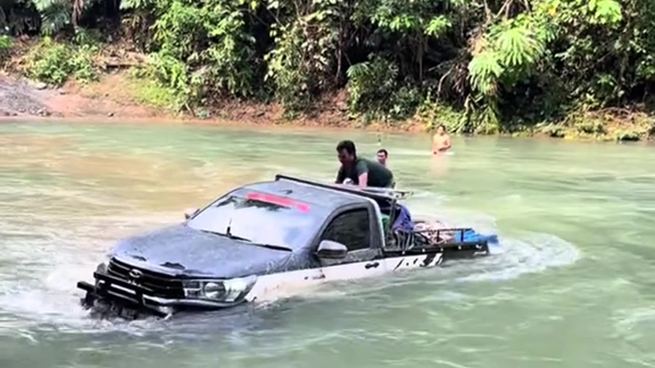 there is no other choice of car until crossing the river