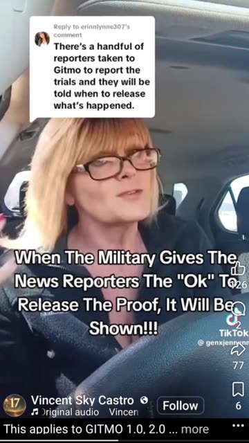 When the military gives the news reporters the OK to release the proof, it will be shown