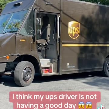 I think my UPS driver is not having a good day