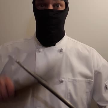 Chef D getting ready to cut , chop , slice , dice....