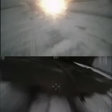 Simultaneous strike on Ukrainian Leopard 2 in Kursk region by two FPV drones at once.