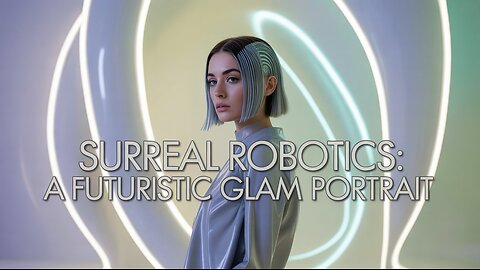 Surreal Robotics: A Futuristic Glam Portrait