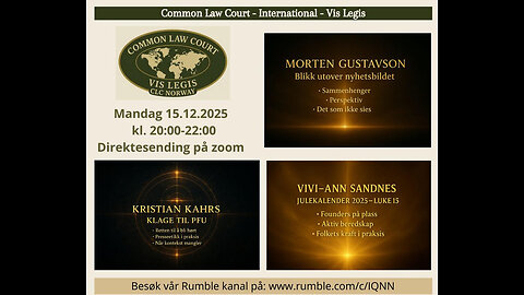 15.12.25: Medieklage / PFU / NRK (Kristian Kahrs + Uten Filter) m.m.