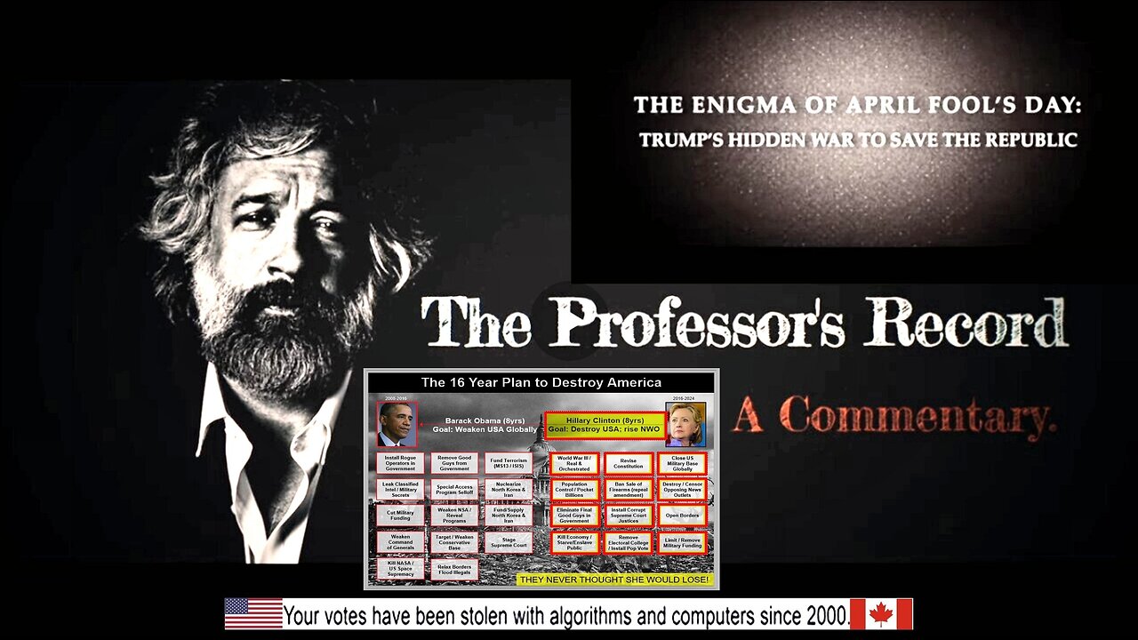 The Enigma of April Fool’s Day: Trump’s Hidden War to Save the Republic- Professors Record 10 5 2025