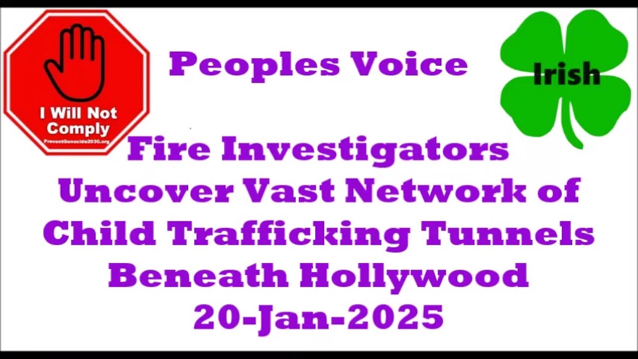 Fire Investigators Uncover Vast Network of Child Trafficking Tunnels Beneath Hollywood 20-Jan-2025