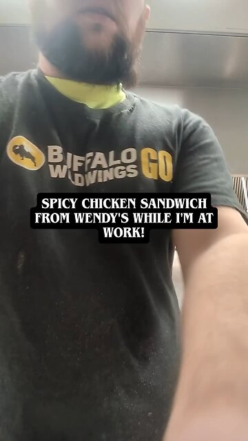 Trying A Spicy Chicken Sandwich From Wendy's At My Job!