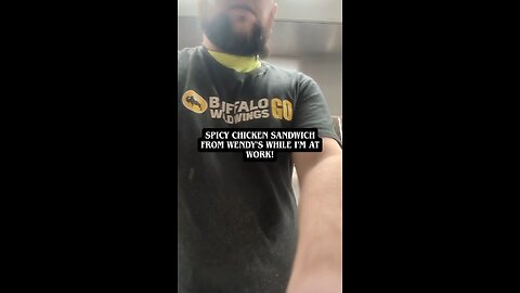 Trying A Spicy Chicken Sandwich From Wendy's At My Job!