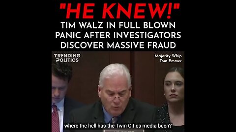 Tim Walz In Full Blown Panic Attack After Investigation Uncovered Massive Fraud!?