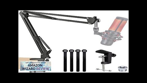 QuadCast Boom Arm Mic Adjustable Suspension Boom Scissor Arm Stand Review