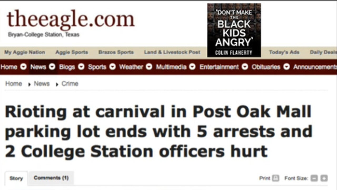 Colin Flaherty: College Station Carnival large Scale Black Mob Violence
