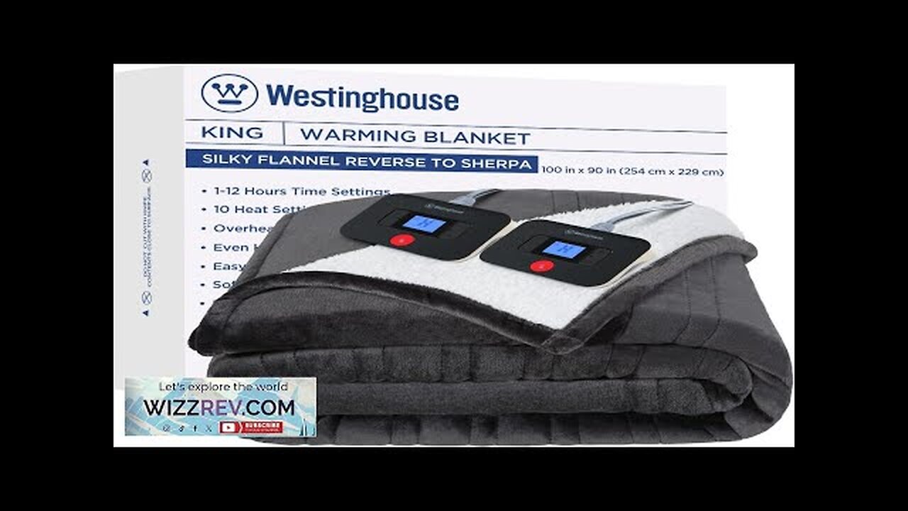 Westinghouse Electric Blanket King Heated Blanket King Size with 10 Heating Levels Review