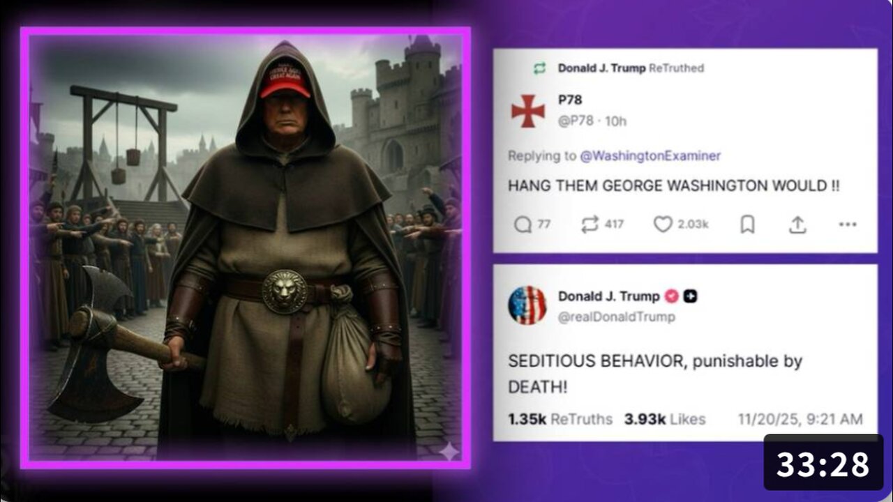 EMERGENCY ALERT: Trump Responds To Top Democrats Calling For A Military Coup / Uprising By Accurately Warning That Treasonous Activity Of This Kind Is Punishable By DEATH Under US Law!