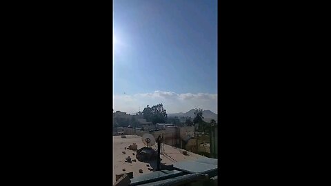 American fighter jets are flying at low altitude over Palmyra, Syria, after the ISIS