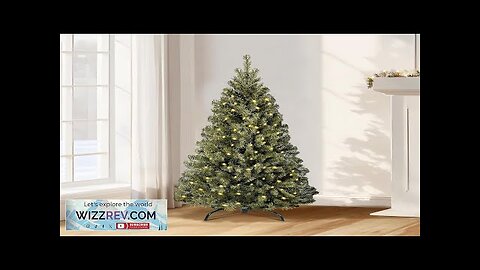 Annecy 4.5ft Pre-Lit Christmas Tree Green Artificial Full Spruce Christmas Tree Review