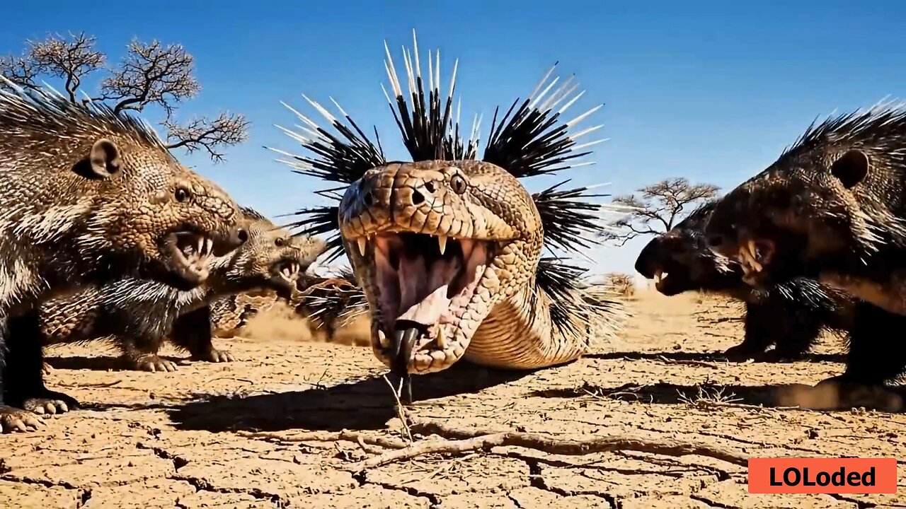Heroic Monkeys Rescue Injured Python from Deadly Porcupine Battle! 🐒🐍🦔