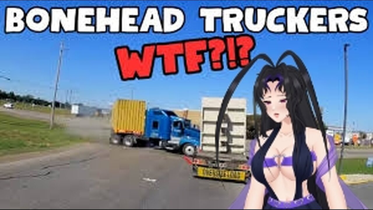 Truck Backs Into a Port Jon //Boneheaded Trucker Reacts