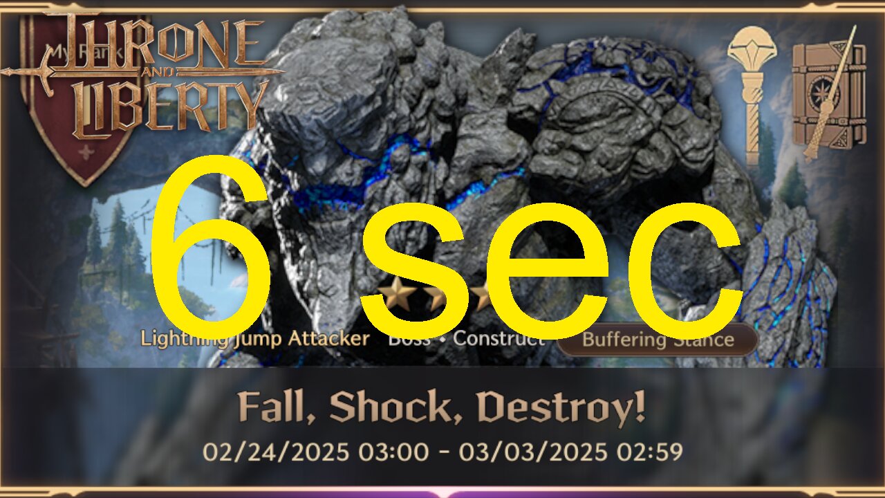 Fall Shock Destroy 6 sec (Wand + Staff) - Throne and Liberty