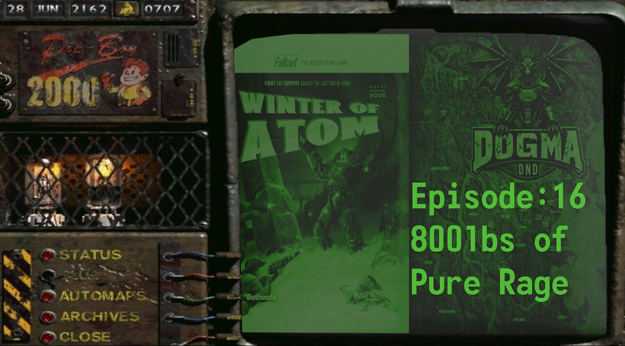 Dogma DnD| Fallout TTRPG: Winter of Atom| Ep: 16 (800lbs of Pure Rage)