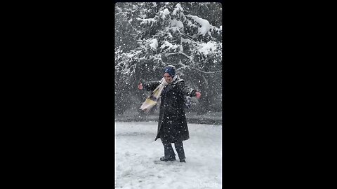Dancing in the Snow ❄️💃 Pure Joy & Winter Magic