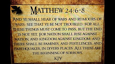11/8/25 Mat 24:6 & Mar 13:7 And ye shall hear of wars and rumours of wars but the end is not yet