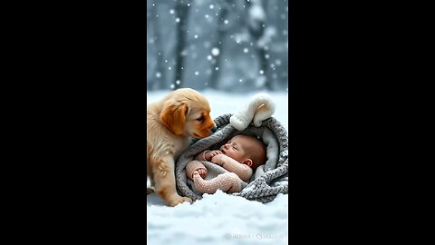 Courageous Puppy Saves Infant from a Raging Snowstorm!