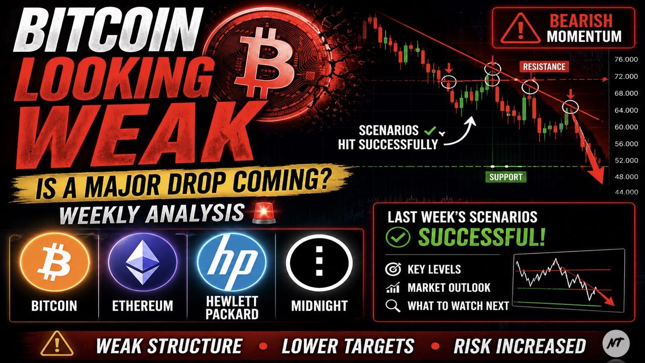 Bitcoin Looking Weak – Is a Major Drop Coming? Weekly Analysis 🚨