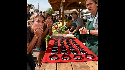 Democrats Exposed: “IS HE DEAD YET?” Bracelets at Wisconsin Farmers Market – Chaos Agents Revealed