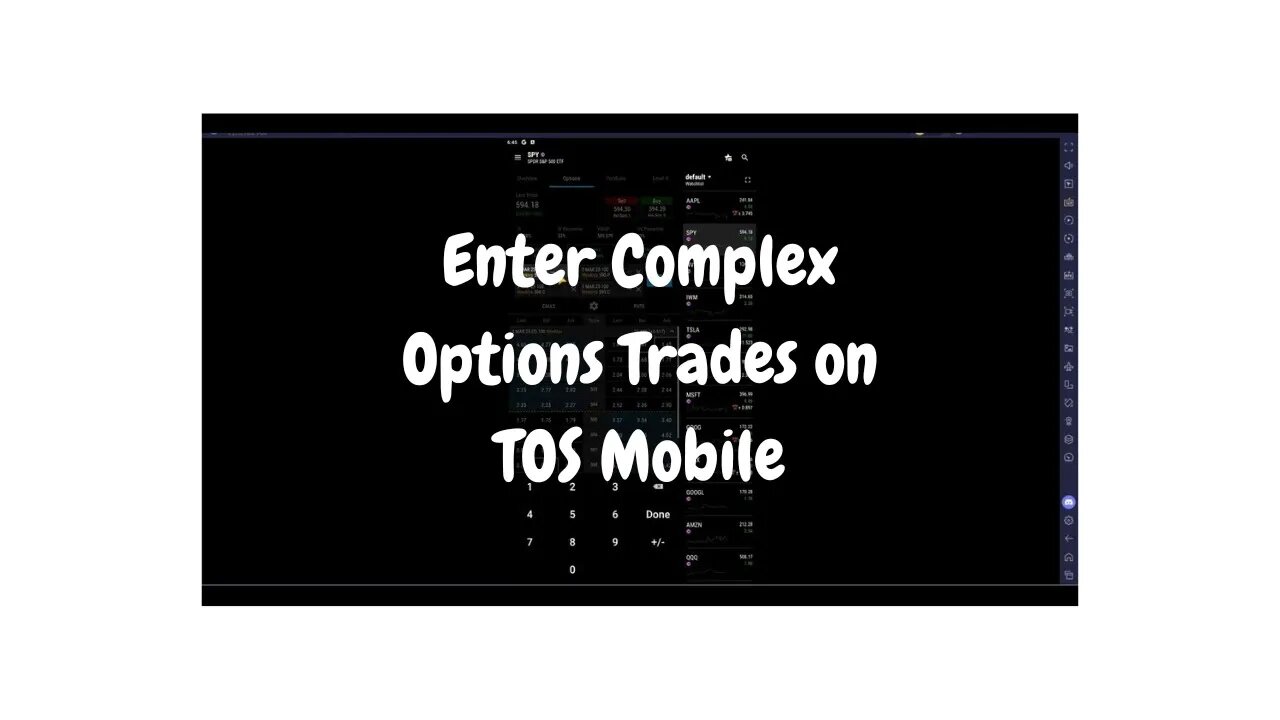 How to Enter Complex Options Trades on Thinkorswim Mobile