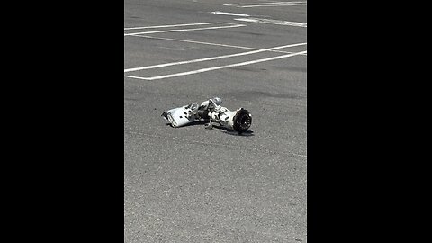 Helicopter crash in Huntington Beach, California.
