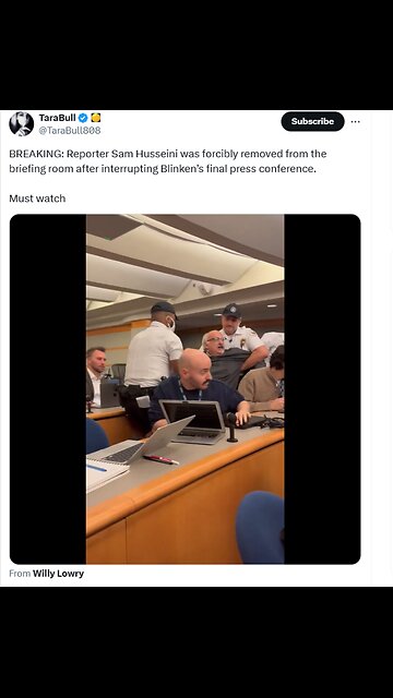 BREAKING: Reporter Sam Husseini was forcibly removed from the briefing room