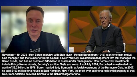 Elon Musk | "There Will Ultimately Be Billions of Humanoid Robots...Total Number of Robots Maybe As High As 30 Billion Robots. Doctors & Surgeons Don't Grow On Trees, But Now They'll Get Built In Factories." - 11/14/2025