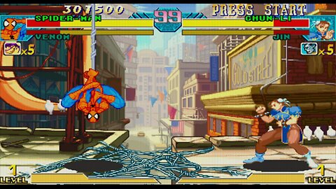Spiderman + Venom vs Chun li + Jin