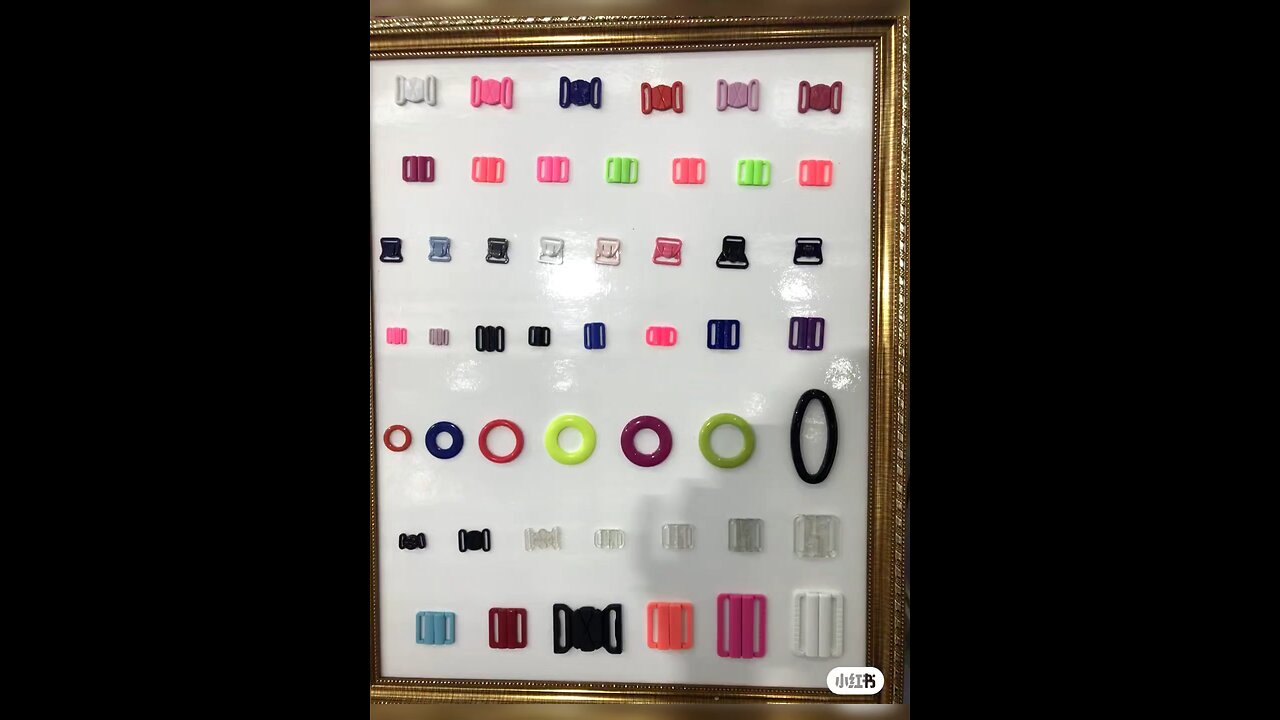 Colorful plastic buckles and rings for bra