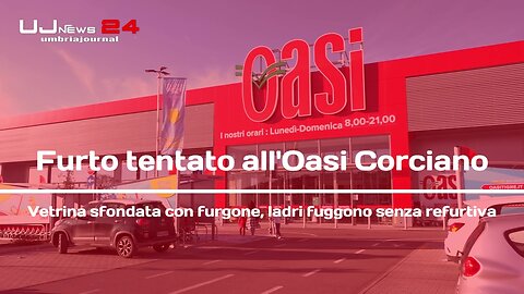 Furto tentato all'Oasi Corciano Vetrina sfondata con furgone, ladri fuggono senza refurtiva