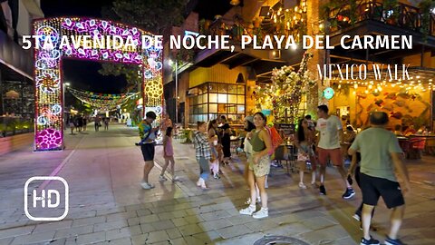 5th avenue at night - Playa del Carmen - Quintana Roo - HD